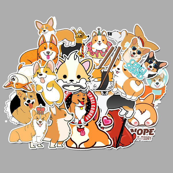 50 söpöä corgi-tarraa