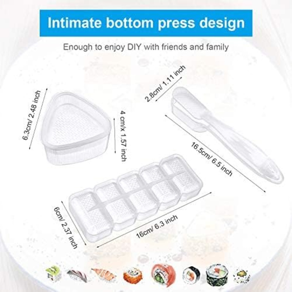 3 Japansk Sushi-form Kit til Fremstilling af Nigiri Sushi, Form