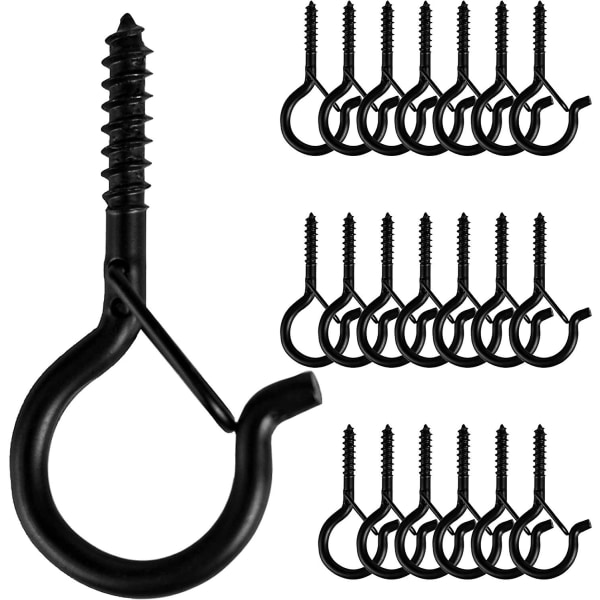 40pcs Hanger, Screw Hooks for Outdoor String Lights, Safety Buckl