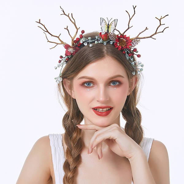 Elg Gevir Gren Bær Sommerfugl Jul Hodeplagg
