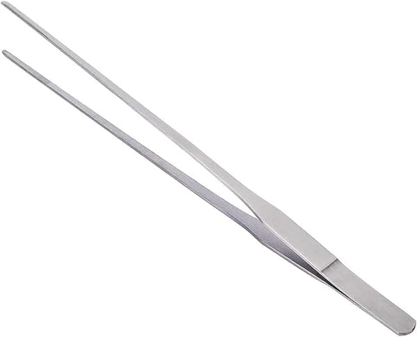 2 par rustfri ståltænger 27 cm lange lige/buede wit