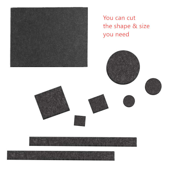 Möbelfotfiltglidare 9-pack 20x15cm självhäftande möbelgolvmattor