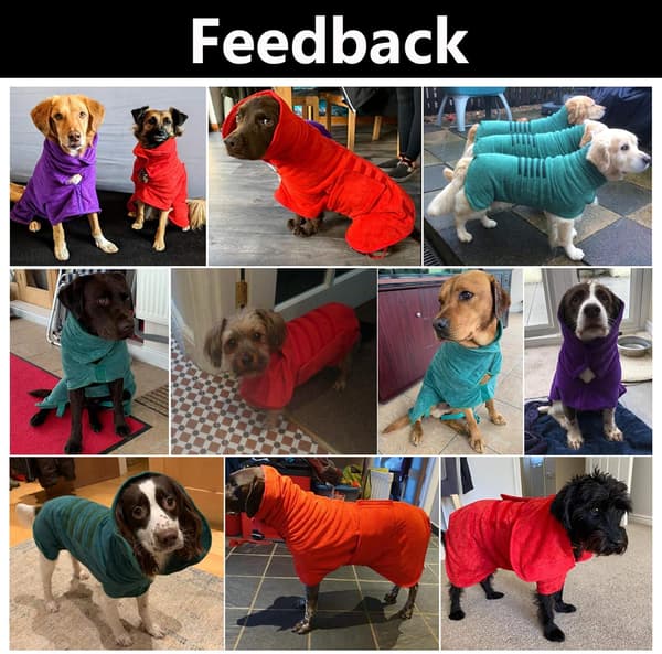 Hurtigtørrende kæledyrshåndklæde, mikrofiber strækbomuld, hundebadekåbe, varm