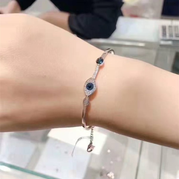 Blå Øje Djævelens Øje Armbånd Kvinde Swarovski Element Krystal Br