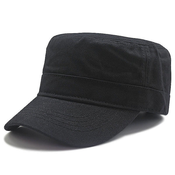 Basic Everyday Military Style Hat Flat Cap (Sort)