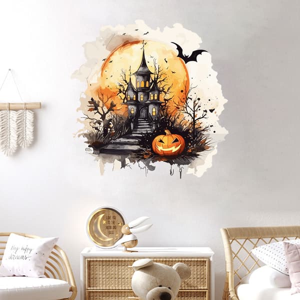 1PC Halloween-seinätarra