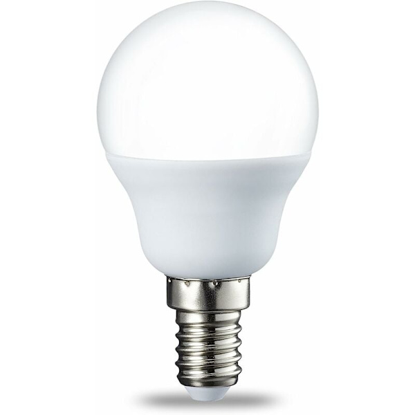 Liten sfärisk LED-lampa E14 P45 med skruvbas, 5 W (motsvarande en 40 W glödlampa), vit - 1-pack [A-energi +]