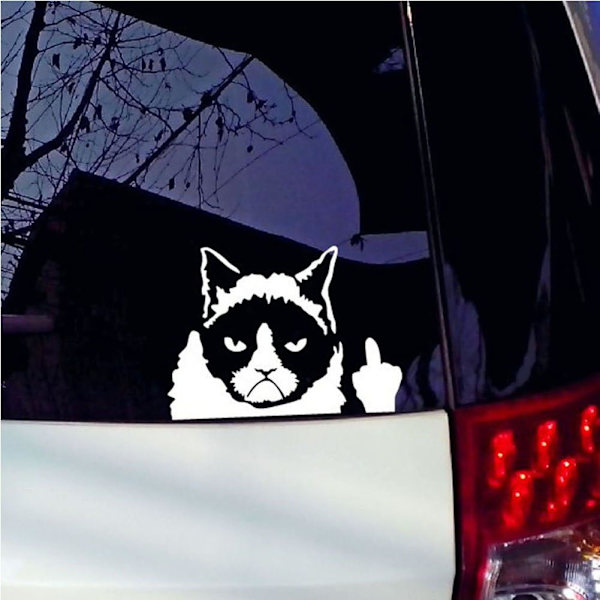 Morsomme Bilstikker Dekaler, 2 Stykker Refleks Katt Bilsticker Hu