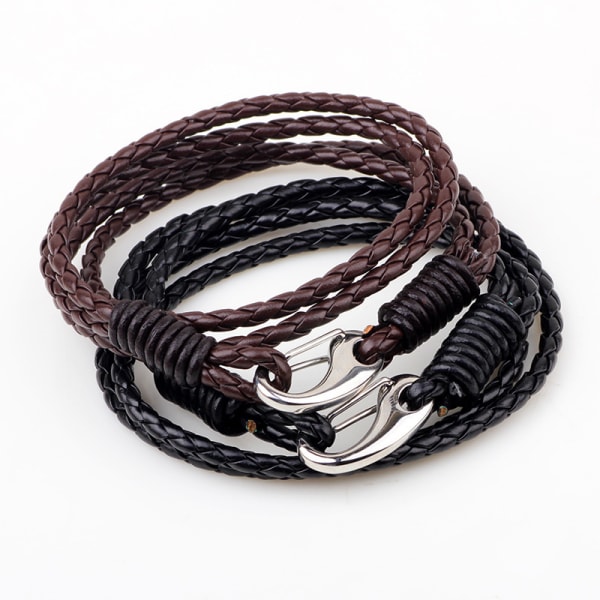 Kaffefärgad koreansk version prydnad armband ormven kohud