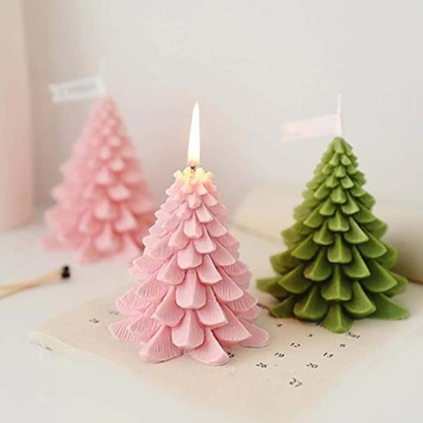 Julgransljusform Tallbarrsdoftande ljus Gipsornament D