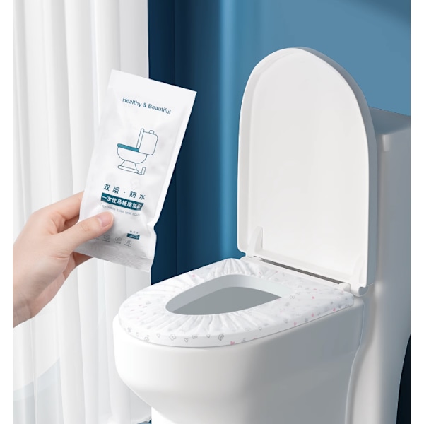 10 kpl kertakäyttöisiä wc-istuinsuojuksia, kannettava wc-istuinpaperi, tyyny, suuri potalla, julkinen wc-istuinsuojus, vedenpitävä kertakäyttöinen wc-matto, lentokone, hotelli, leirintämatkailu, 14*137cm