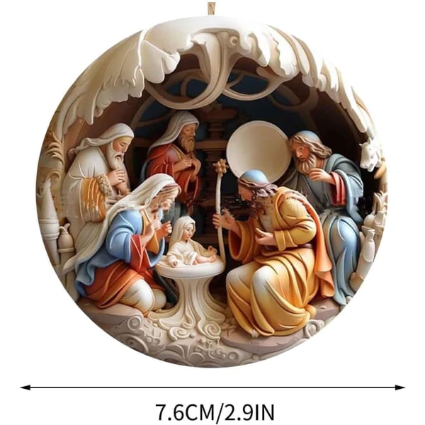 Julkrubba julgransprydnader, julkrubba prydnader, födelse av