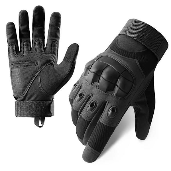 Svarta motorcykelhandskar med full finger touch screen