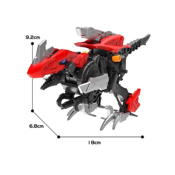 Simuleret mekanisk børns kreative dinosaur actionfigur elektrisk puslespil samlemodel legetøj（Rød Velociraptor）