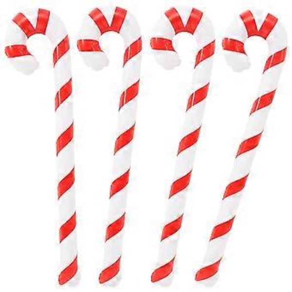 4 st Jul Uppblåsbara Godis Käppar Jul Uppblåsbara Pinnar Dekorativa Godis Käppar Fest Rekvisita