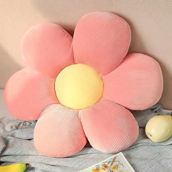 Blomsterpute Plysjleke Sofa Pyntepute Solsikkepute Seks Kronblader - Grønn Blomst 45cm（Rosa）
