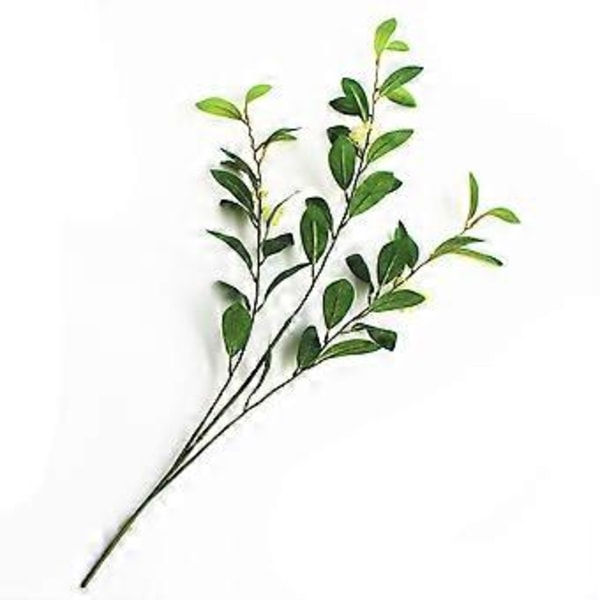 Enkelt kunstigt grønt laurbærblad til kreative blomsterarrangementer