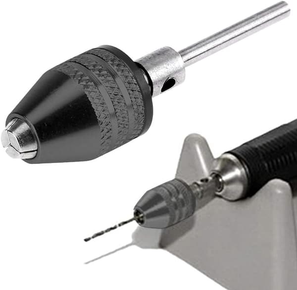 2 stk 3mm rundskaft mini elektrisk drillchuckadapter nøkkelløs Qu
