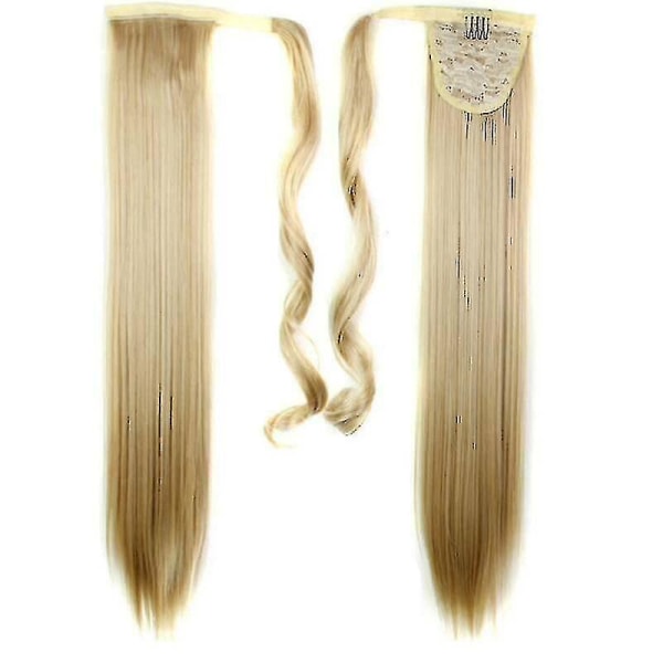 Hair Extensions 60cm27-613# Long Straight Hair Wrap Ponytail Clip In Pony Tail Hair Extensions Natural