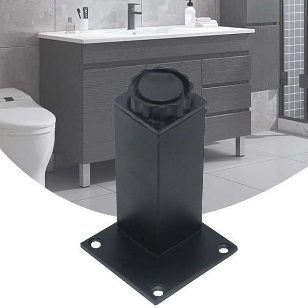 4 st robusta rostfria skåpben i aluminiumlegering, justerbar höjd, fyrkantiga möbelben för garderob 38*300mm