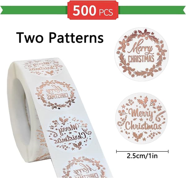 1 tuuman / 2,5 cm (Joulu Tarrat 1) Hyvää Joulua Tarrat Selkeät,