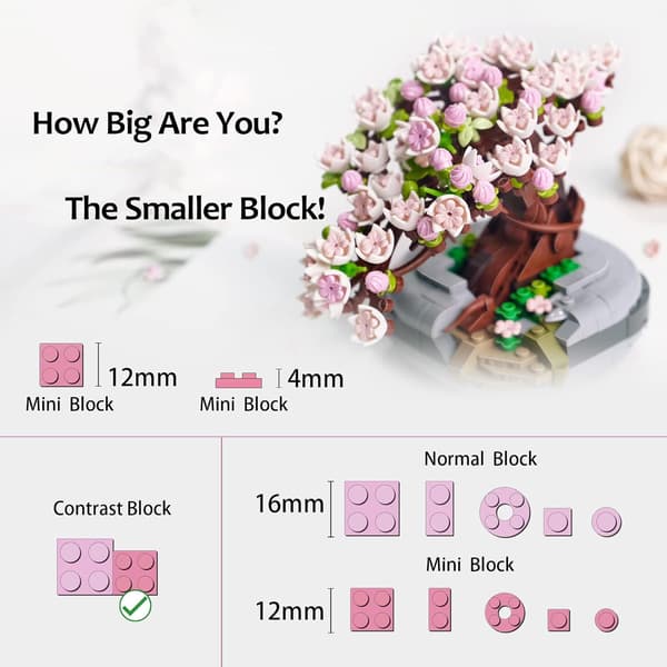 Mini Bricks Sakura Bonsai Model 426 stk. Kreativ DIY Simulation M