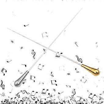 Dirigentpinnar i metall för musikband, dirigentpinnar för körsymfonier, konsertorkester, dirigentpinne, guld Gold