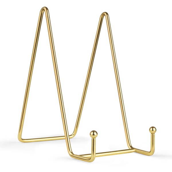 Display Stativ Plade, Jern Staffeli Plade Rammeholdere, Sort Guld Metalfad Stativ Fad (Bronze Guld)