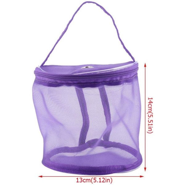 Portable Cylindrical Mesh Knitting Bag for Yarn - Lightweight and