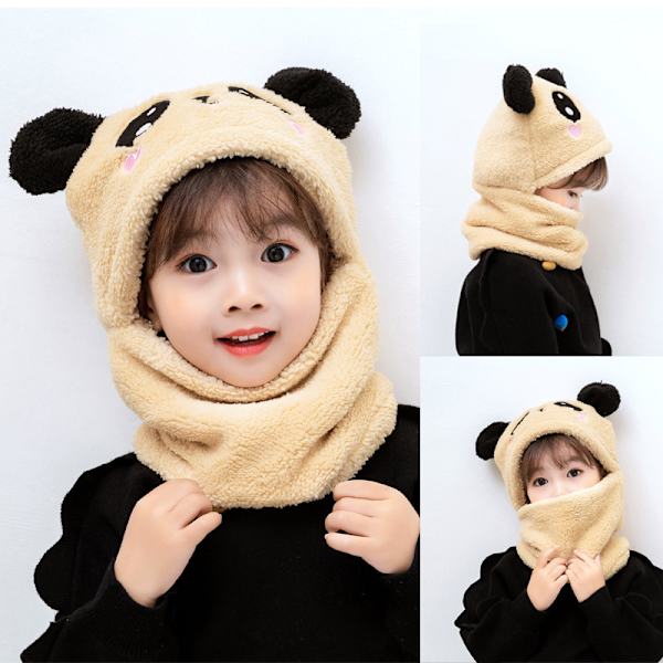 Bonnet til Børn, Drenge og Piger, Sød Vinterhue med Bjørneører, Unisex (Gul) Yellow