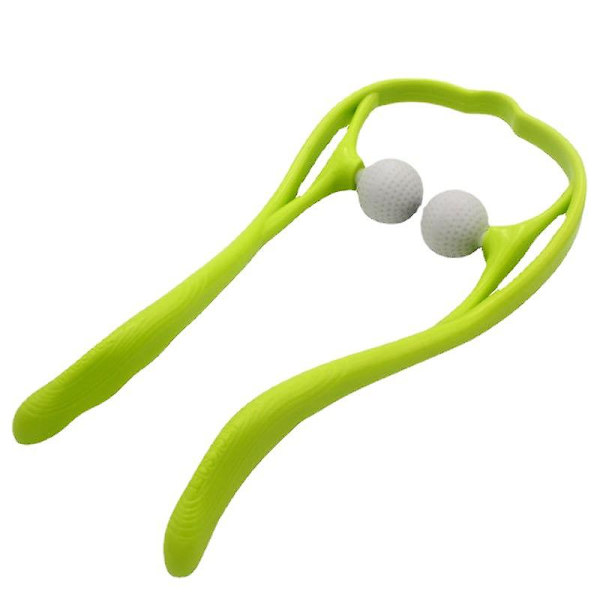 Niskahieroja Shiatsu Syväkudos Kaksinkertainen Laukaisupiste Olkahieroja, Ergonominen Kahva Suunniteltu Kannettava（Vihreä）