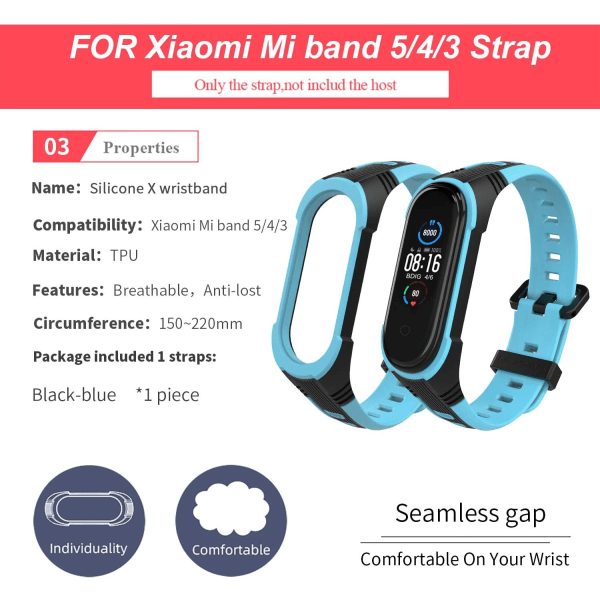 BDIG Rem for Xiaomi Mi Band 6/Mi Band 5/Amazfit Band 5, Erstatt