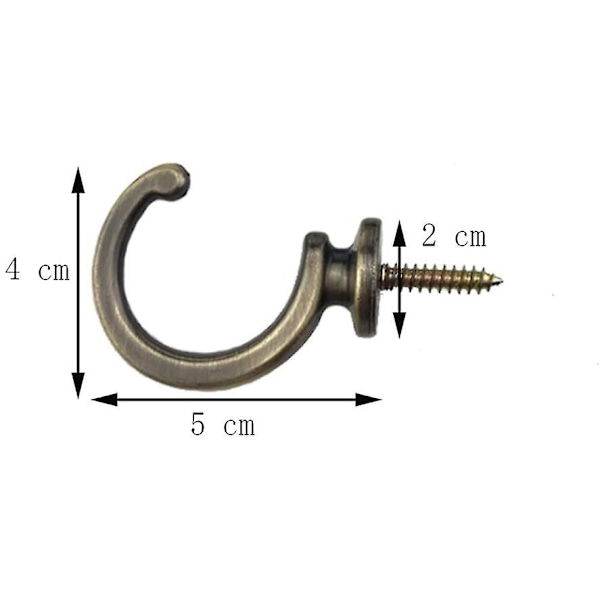 4 Pakk Gardin Holdbacks Rundt Hode Veggkroker Duskknuter Holdbacks Vegg Henger Vindusgardin Holdback Holder