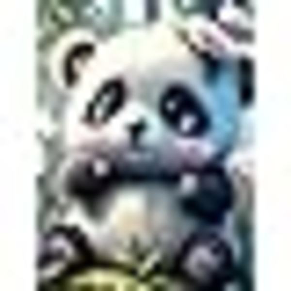 Timanttimaalaussetti aikuisille (30*40cn), punainen panda