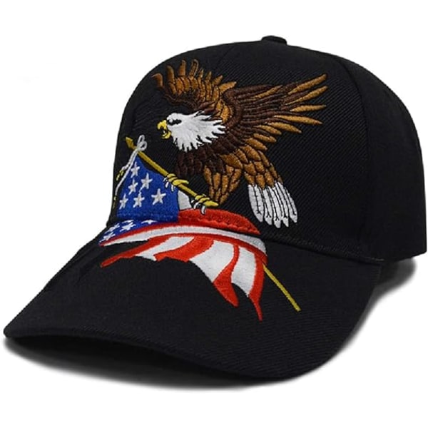 Creative Baseball Cap Eagle och USA Nation Flag Hat Wild Sun Shad