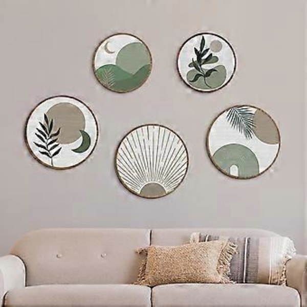Boho Konst Väggdekoration Träväggdekor Rund BOHO Geometrisk Hängande Väggbonad