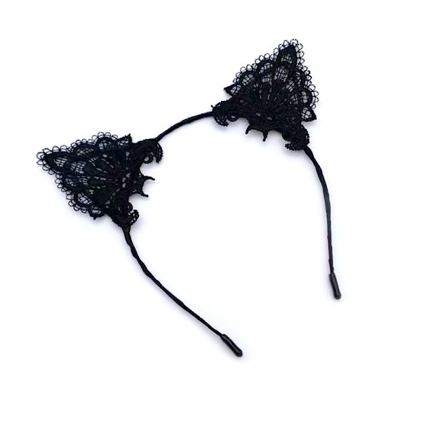 1 Kostymkit för kvinnor flickor venetianskt spetsögonmask för Halloween med katt