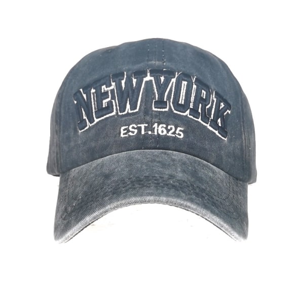 NEW YORK Svart baseballcaps med brodert visir