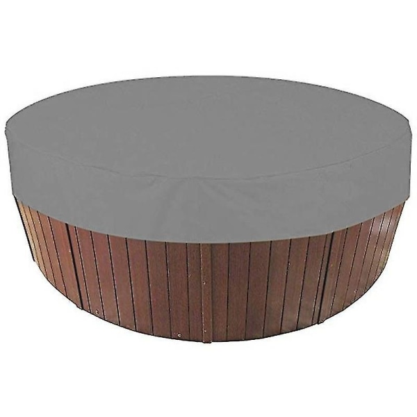 Udendørs rund spabad cover vandtæt spabad cover støvtæt cover 215*70CM kaffefarve