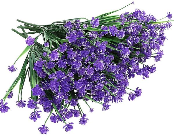 Kunstige blomster 8 bunter (lilla)
