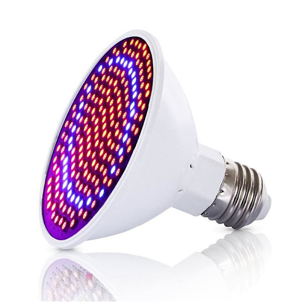 E27 200LED växtlampa röd blå hydroponisk blomma grönsaksodlingslampa 24w