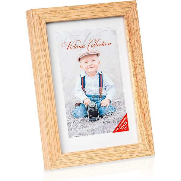 1 stk. solid eikefotoramme - Klassisk treramme for 4x6