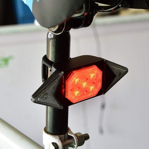 Bakre cykelljus, trådlös kontroll Stadig/blixt 39 lysdioder 100 lumen IPX4 vattentät USB uppladdningsbara blinkers, blinkande läge upp till 10 timmar