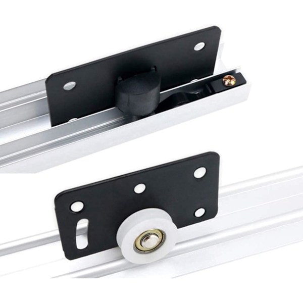2 set glidande dörr rulle stum nylon hjul växel spår kit, 30m