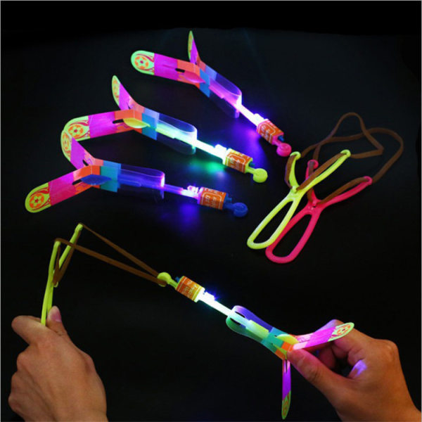 LED Light Up Toys 30 Pieces Flying Toys Bamboo Dragonfly Propeller Toy LED Light Up Toys Glow in the Dark Birthday Gifts