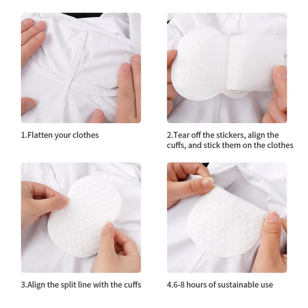 10 st armpads klänning kläder svett deodorant pads armhåla vård svettabsorberande pads deodorant för kvinnor män (50 st)