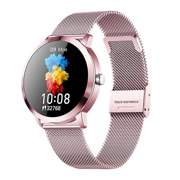 Q8h Smart Watch Hjärtfrekvensövervakning Blodtrycksinformation Push Sports Watch För Kvinnor（Rosa）