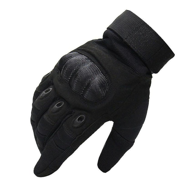Taktiska handskar, Militärhandskar med pekskärm med hård knoge För Jakt Skytte Vandring Airsoft Camping Paintball Army Training (XL Svart)