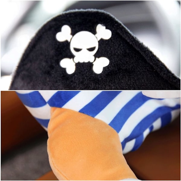 Plush vevholder, søt tegneserie-dyr vevboks, vevboks, egnet for biler og hjem (pirat Husky)