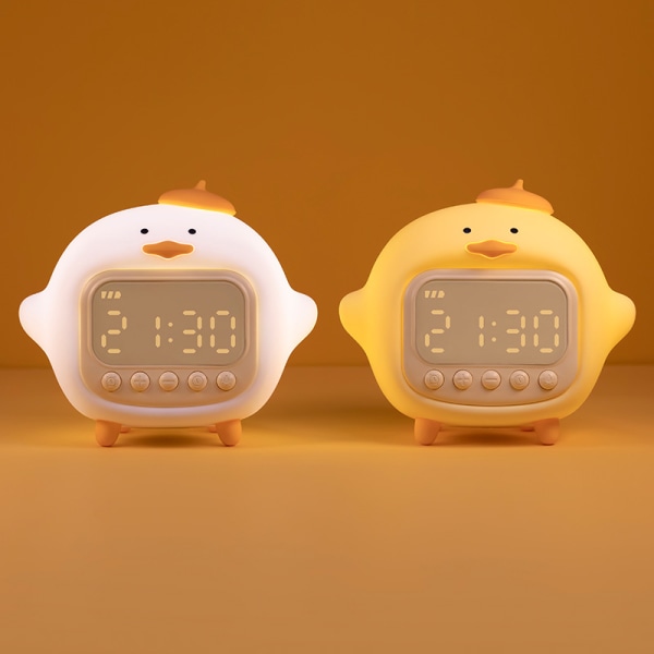 Hug Duck Børnevækkeur Snooze Alarm Timing Ur Dimming med